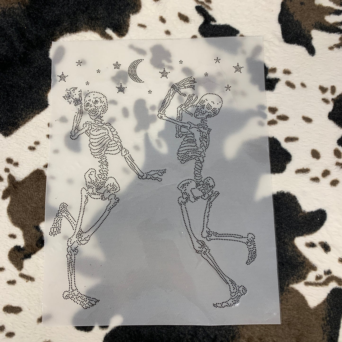 Dancing Skeletons- 10" wide Spangle