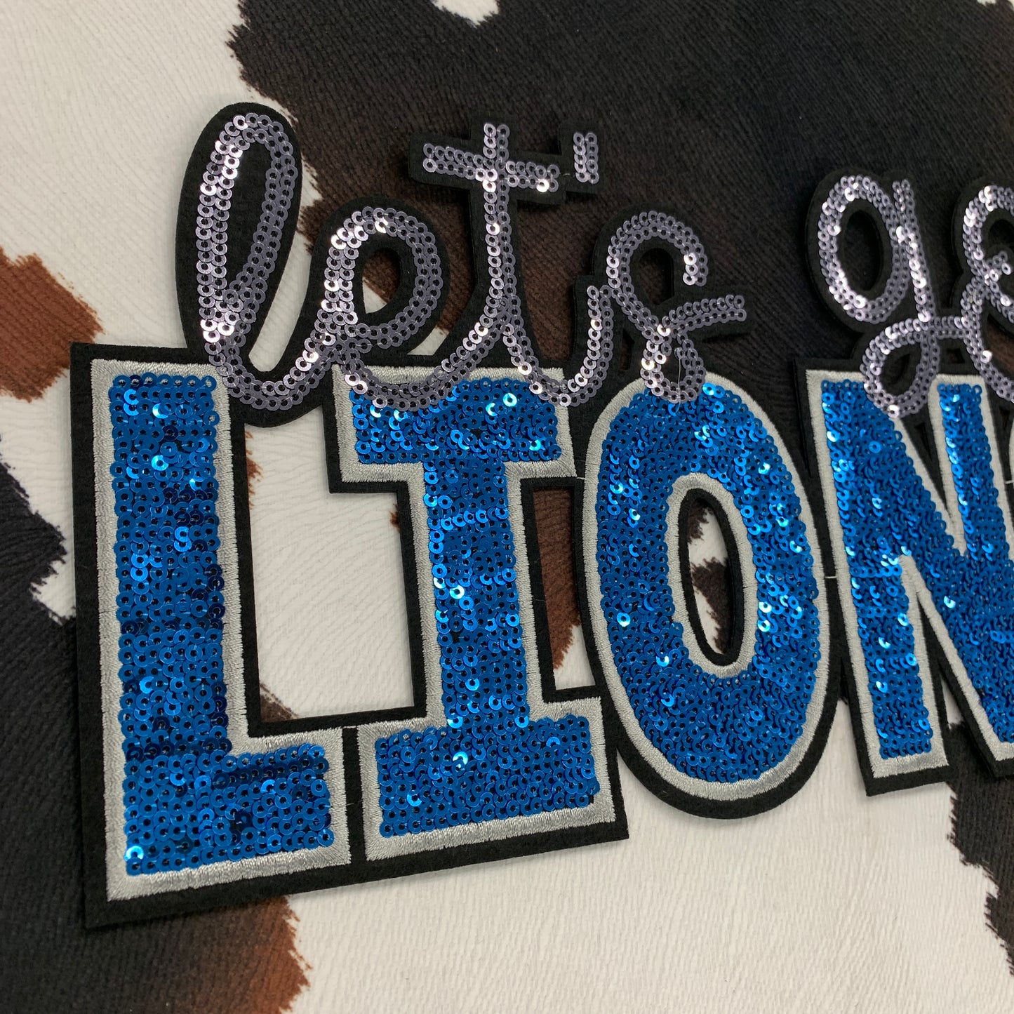 Let’s Go Lions- 10.5” wide sequin