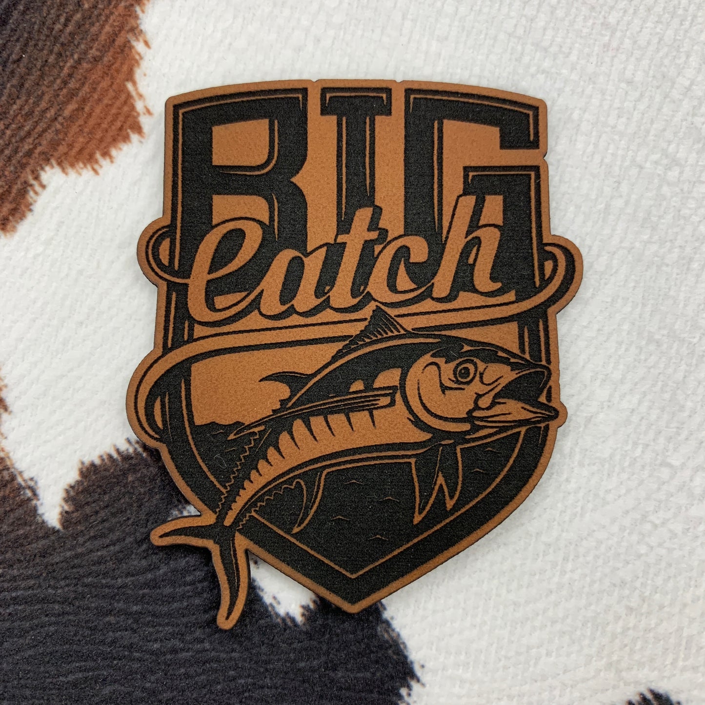 Big Catch- 2" wide x 2.45" tall Leatherette Patch