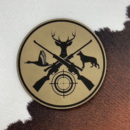 Circle Hunter- 2.5" round Leatherette Patch