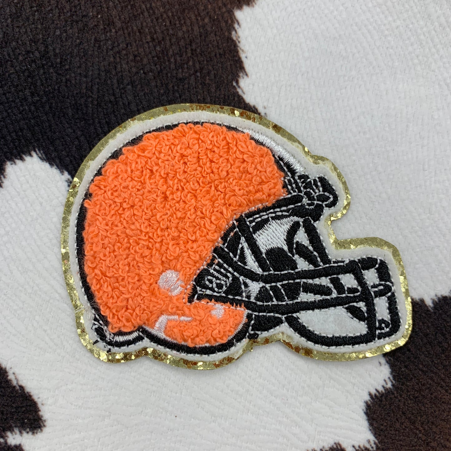 Football Helmet- 3.25" wide Chenille Patch