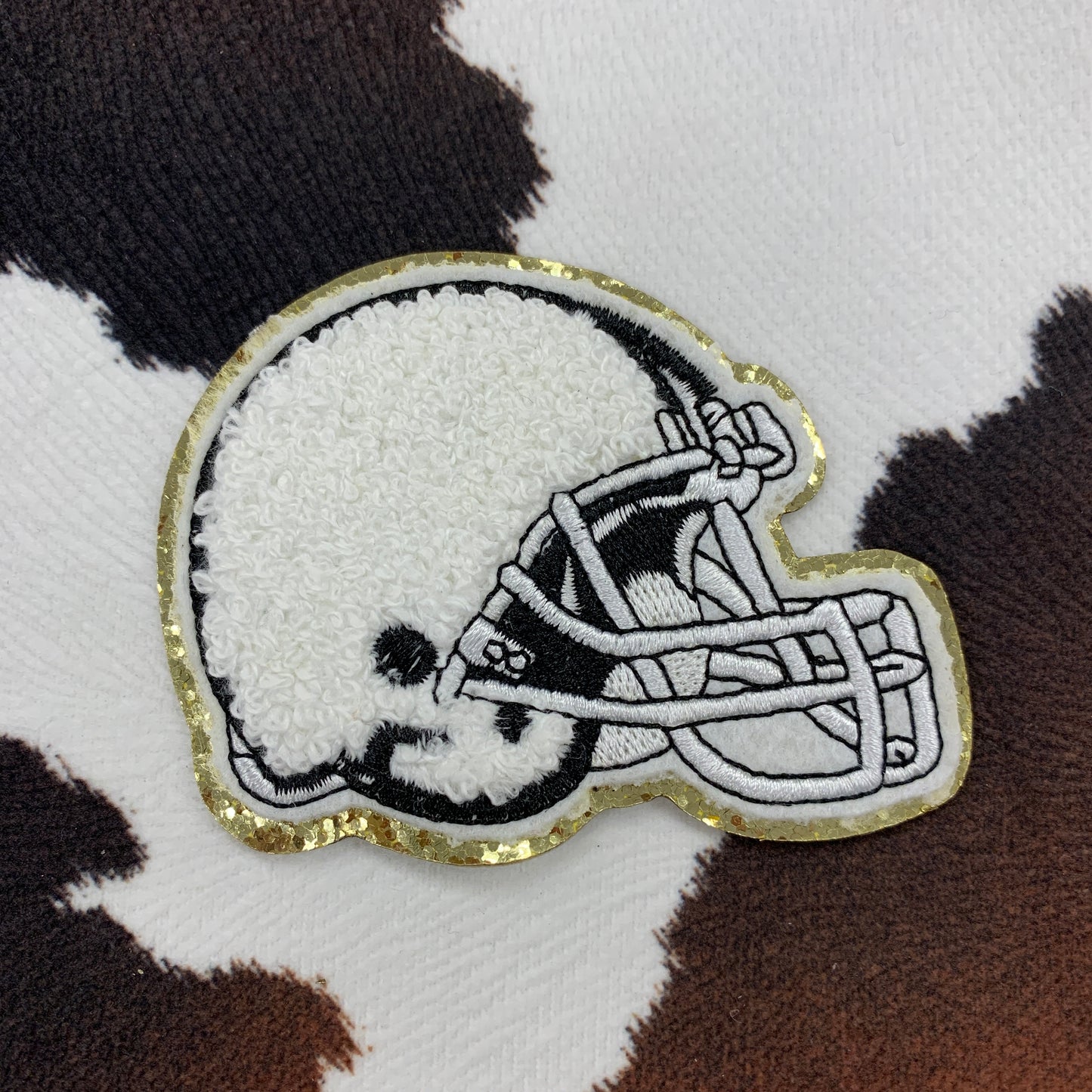 Football Helmet- 3.25" wide Chenille Patch