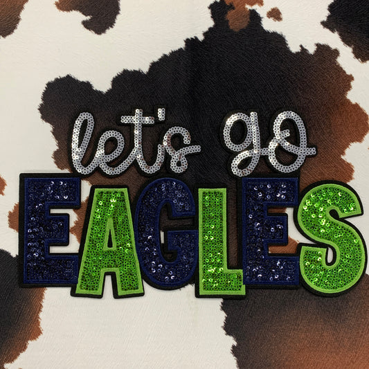 Let’s Go Eagles- 10.5” wide sequin