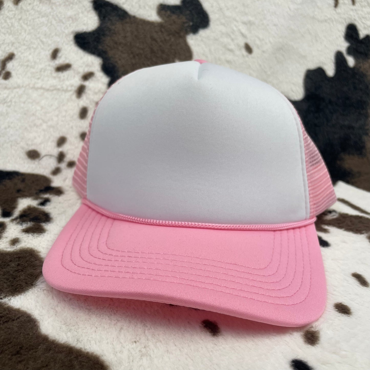White/Pink Foam Trucker Hat