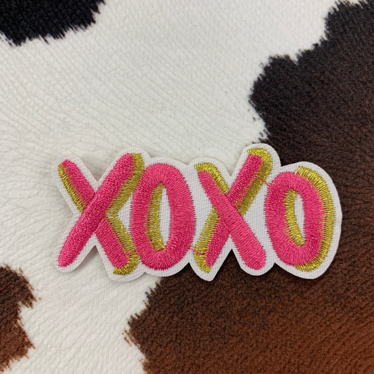 XOXO- 2.45" wide Embroidery Patch