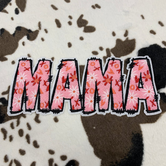 Floral Mama- 10.4" wide Chenille Patch