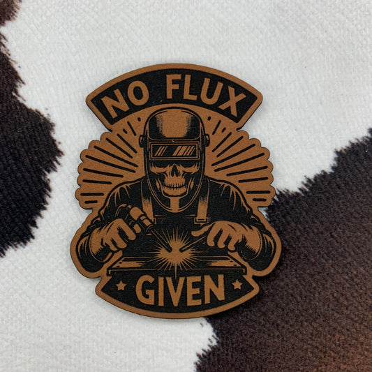 No Flux Given- “ tall x “ wide Leatherette Patch