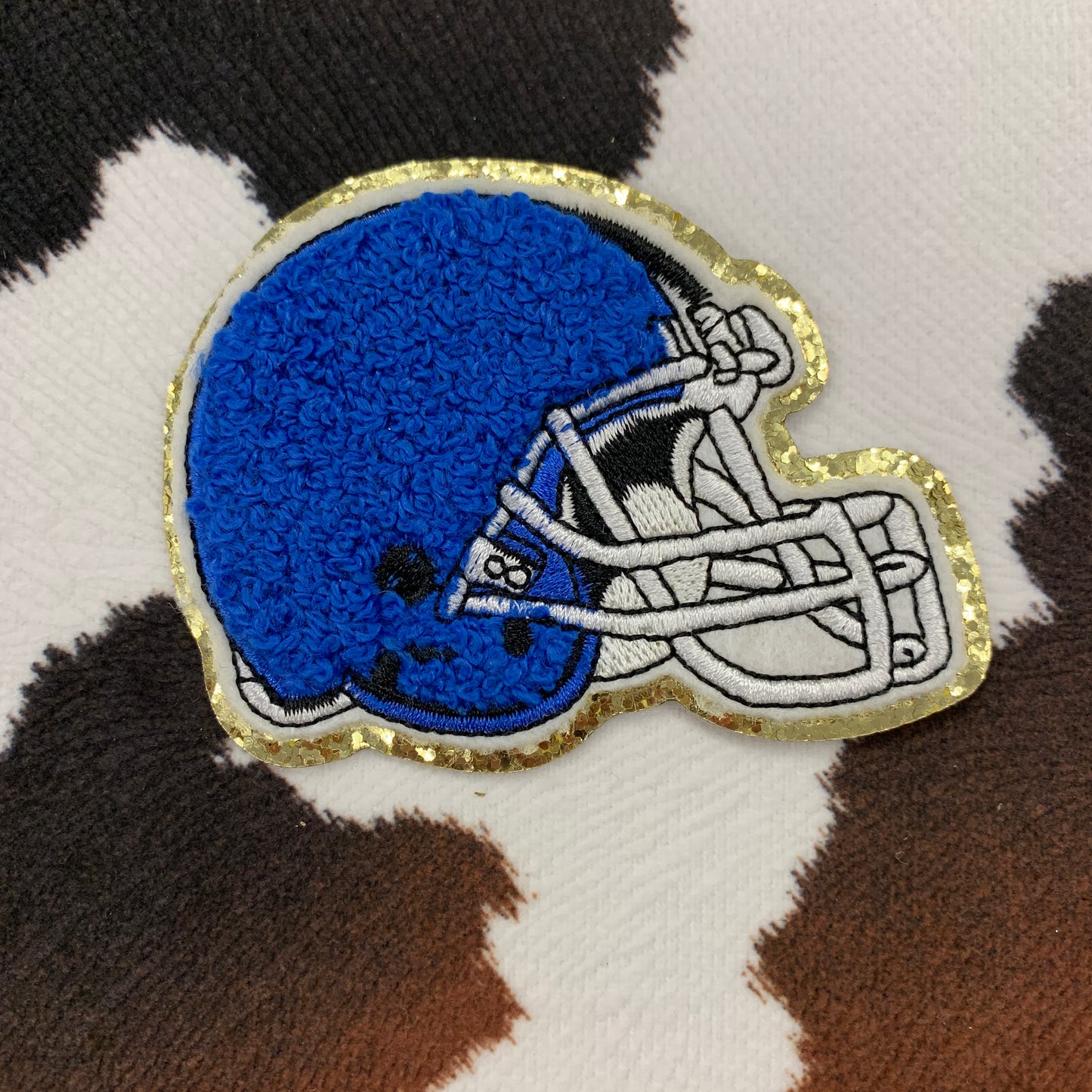 Football Helmet- 3.25" wide Chenille Patch