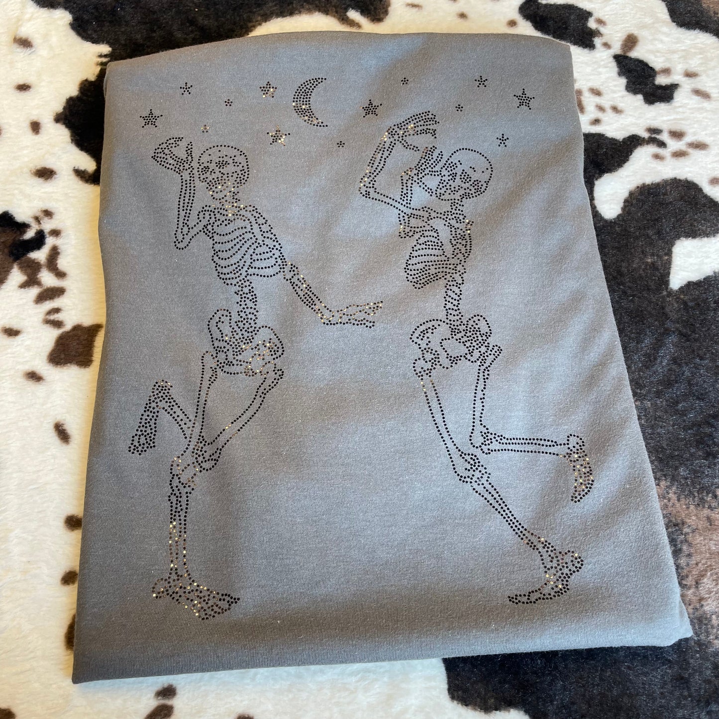 Dancing Skeletons- 10" wide Spangle