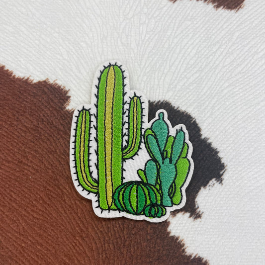 Desert Cactus- 1.75" wide Embroidery Patch