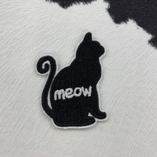 Meow- 1.5" wide Embroidery Patch