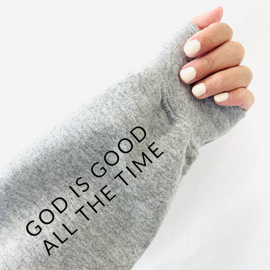 God is Good All the Time (Sleeve)- Single Color (black)- 5" wide Screen Print Transfer