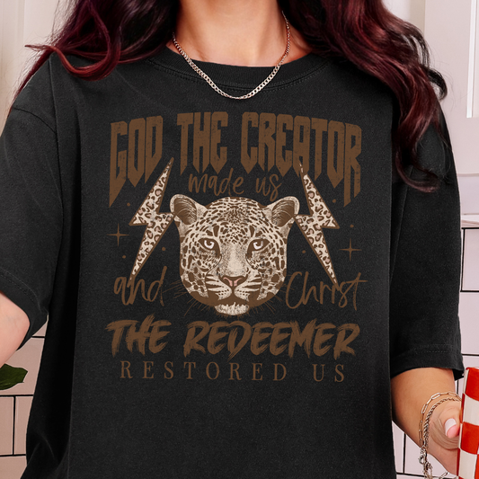 God the Creator Made Us- Full Color DTF Transfer