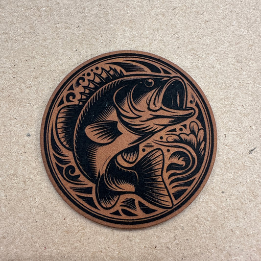 Round Fish - Leatherette Patch