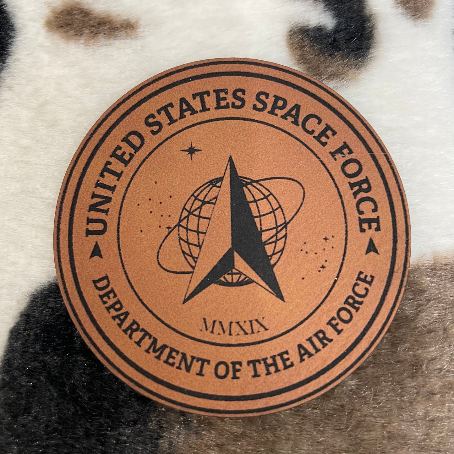 United States Space Force - 2.4" round Leatherette Patch