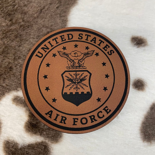 United States Air Force- 2.4" round Leatherette Patch