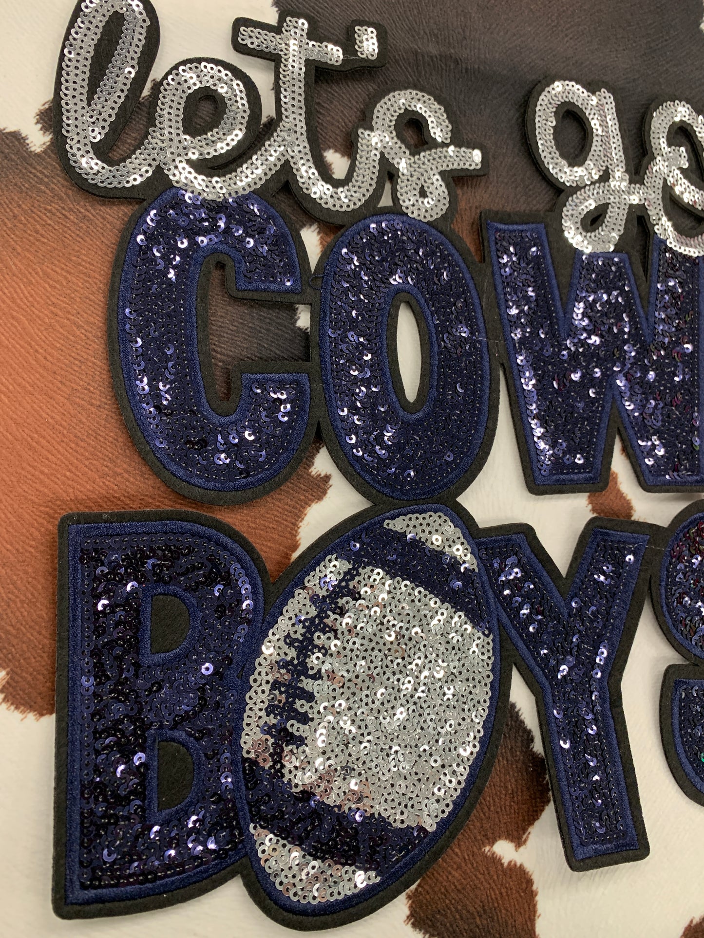 Let’s Go Cowboys- 9.5” wide sequin