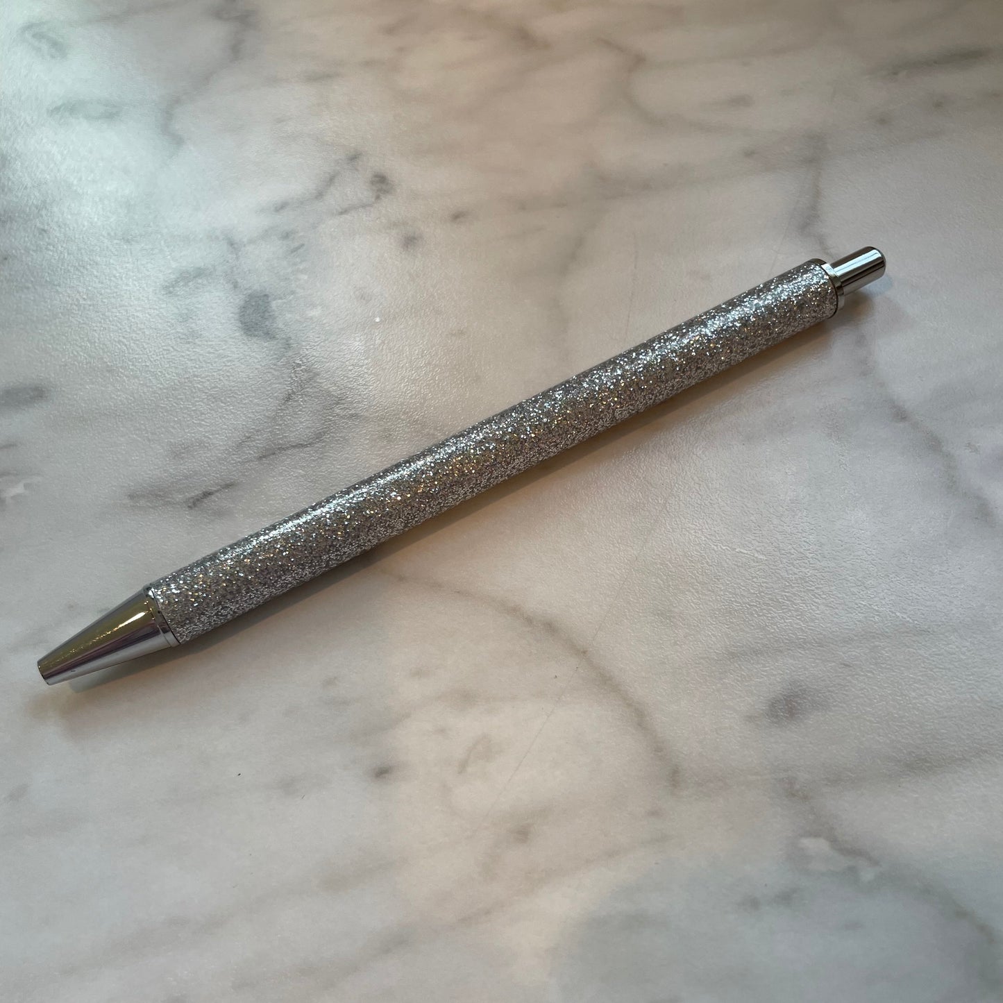 Silver Glitter Ballpoint Pen