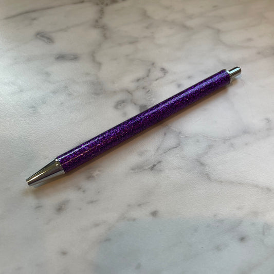 Purple Glitter Ballpoint Pen