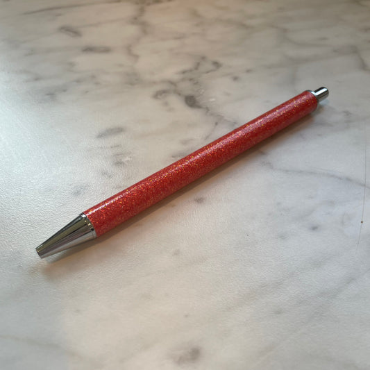 Red Glitter Ballpoint Pen