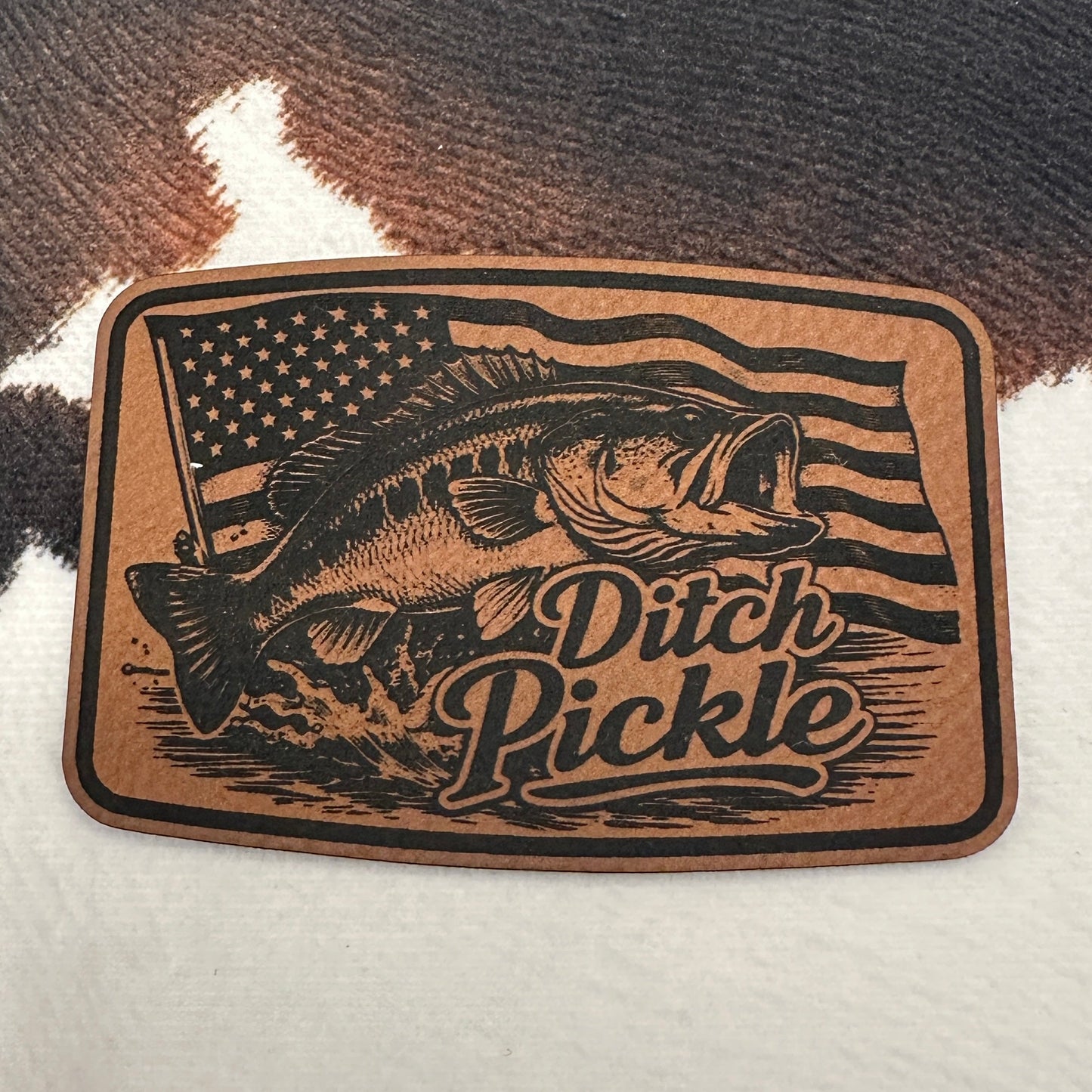Ditch Pickle- 2.8” wide x 2.3” tall Leatherette Patch