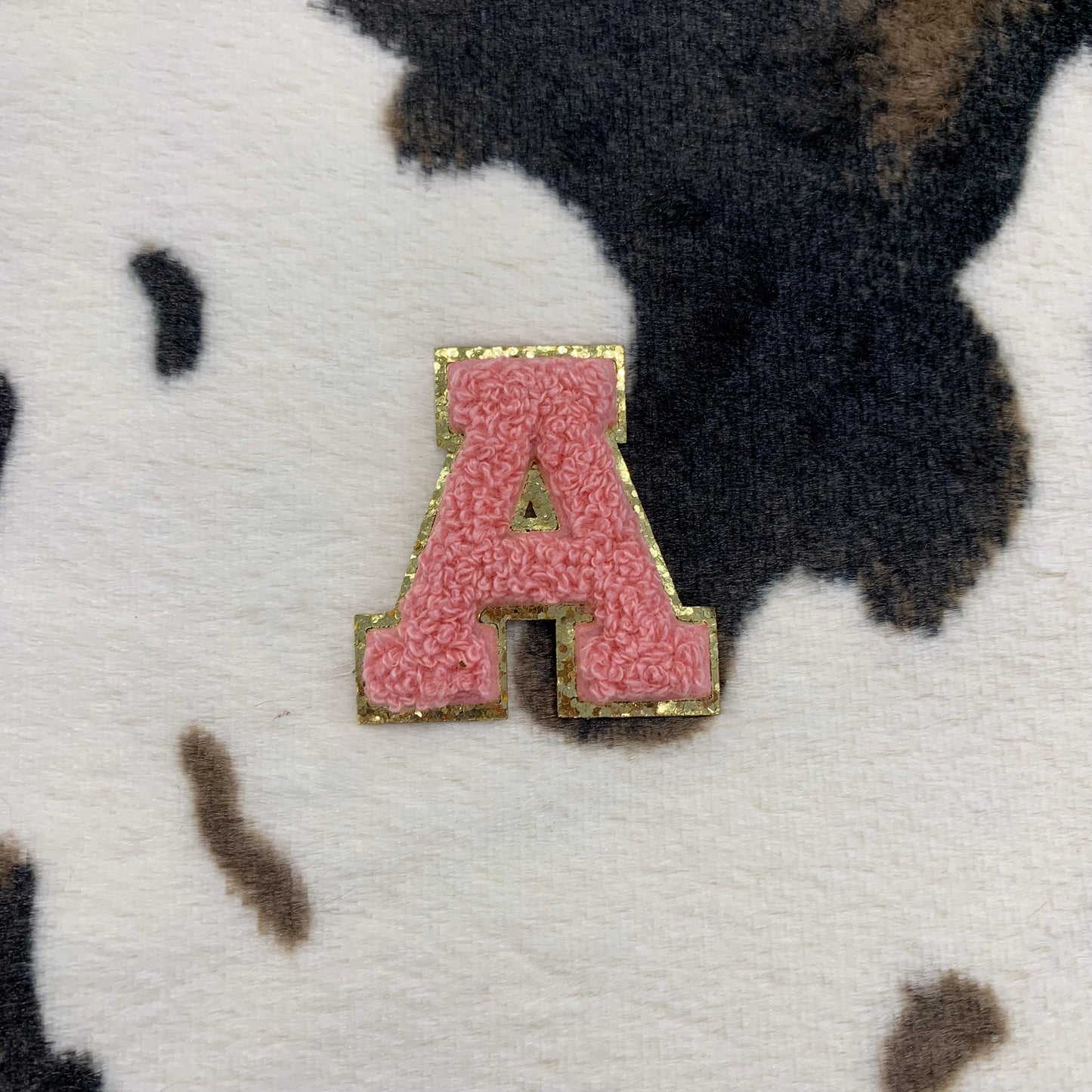 Pink Letters- 2" tall Chenille Patch