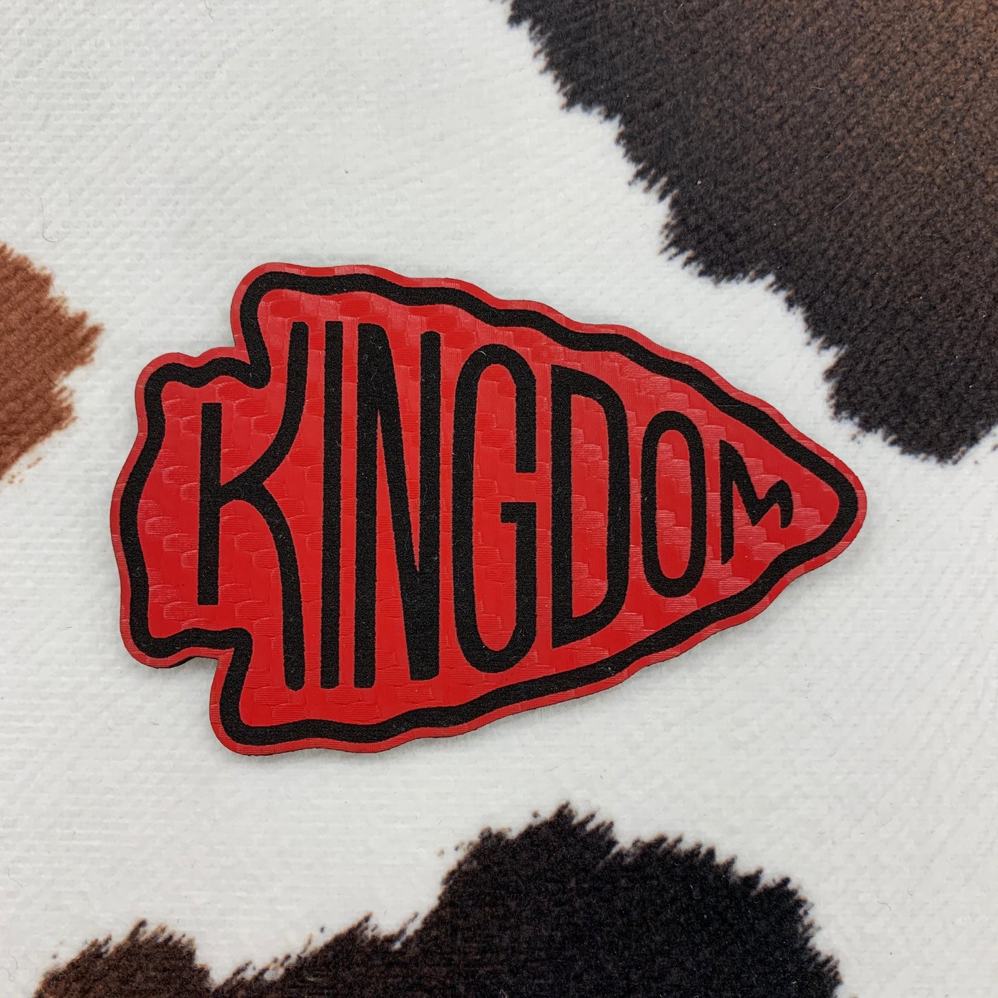 KC Kingdom- 2.8" wide x 1.8" tall Leatherette Patch