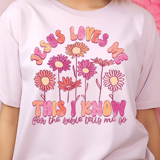 Jesus Loves Me This I Know, For the Bible Tells Me So- 11" wide DTF Transfer