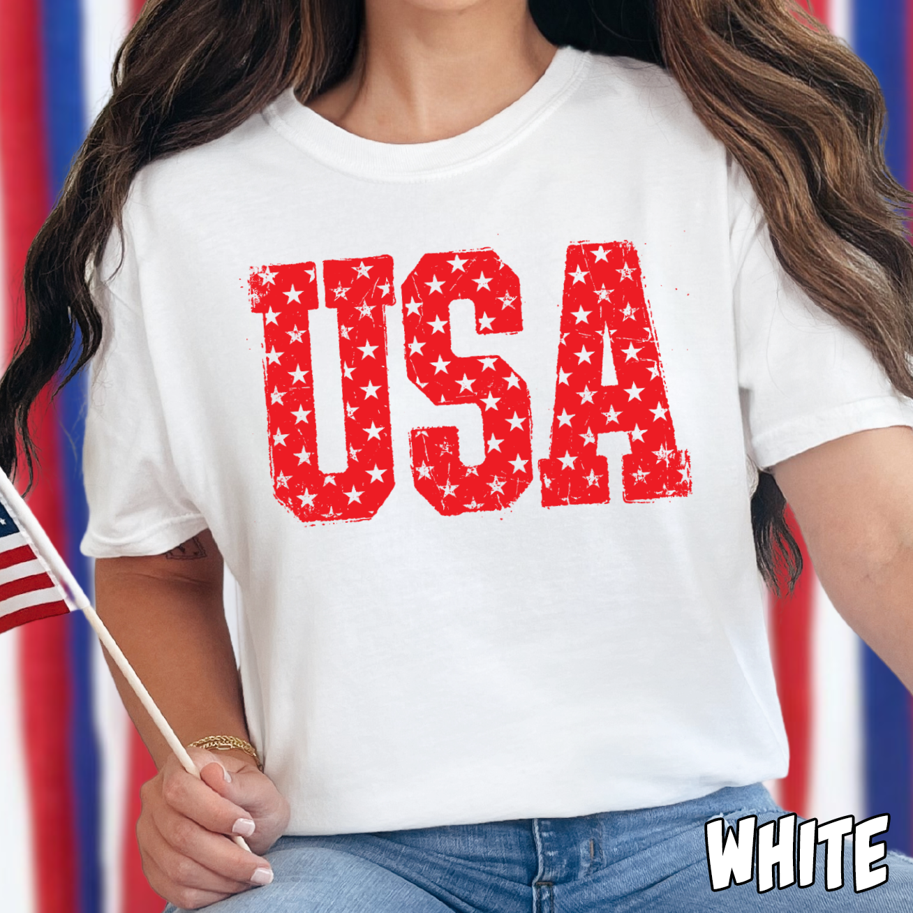 USA Stars- Single Color DTF Transfer