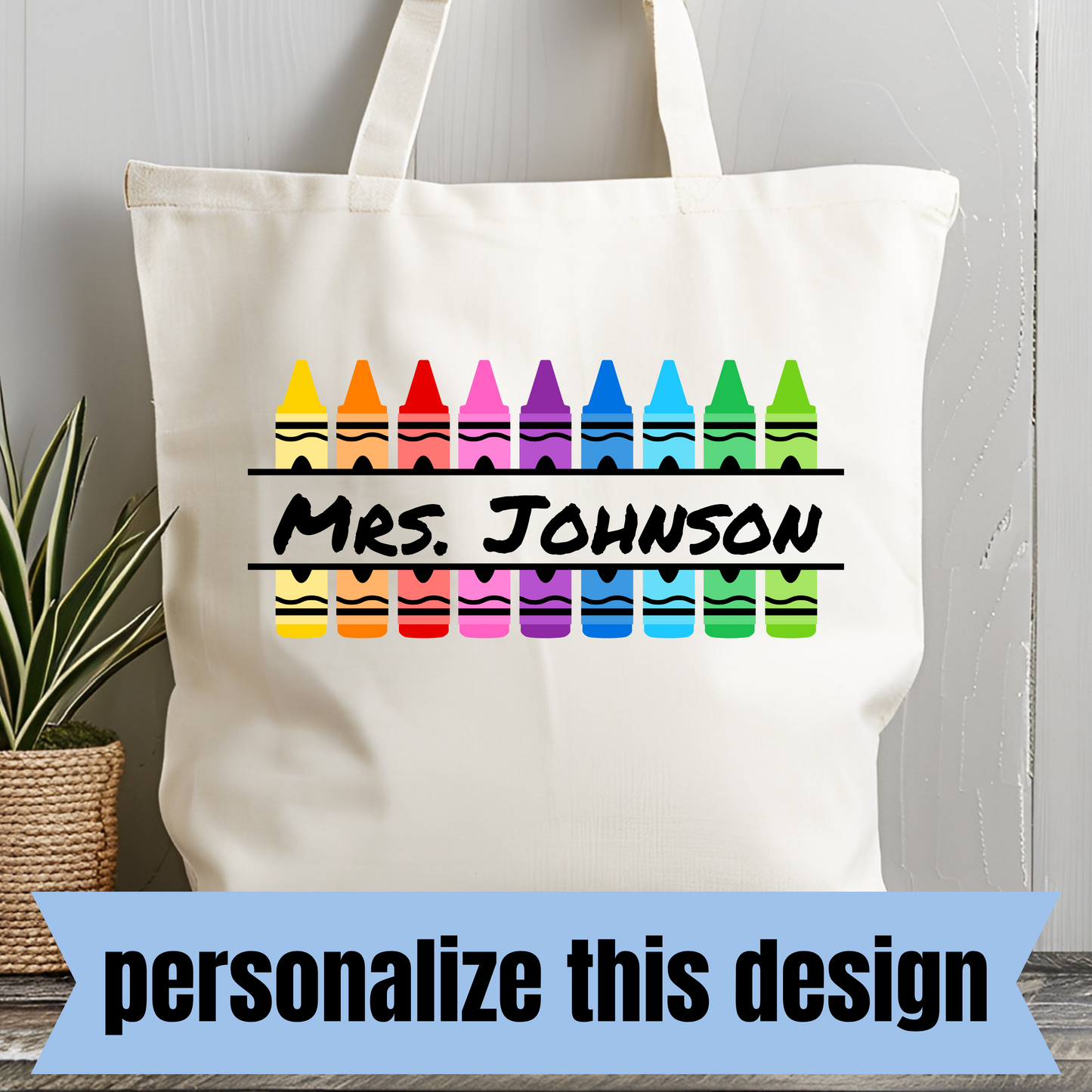 *PREORDER* Rainbow Crayon Monogram - Personalized DTF
