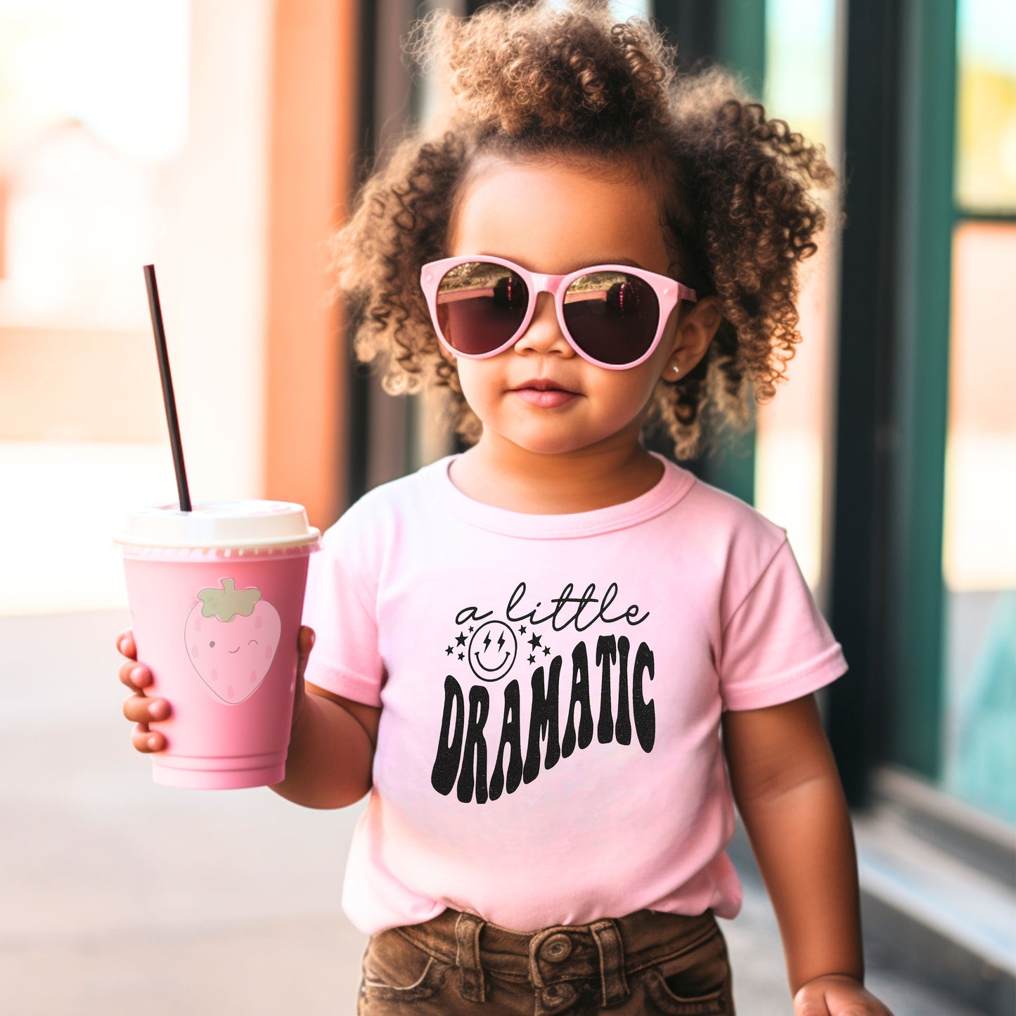 A Little Dramatic (toddler)- Single Color (black)- 7" wide Plastisol Screen Print Transfer