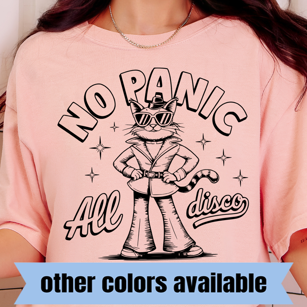 No Panic, All Disco- Single Color DTF Transfer