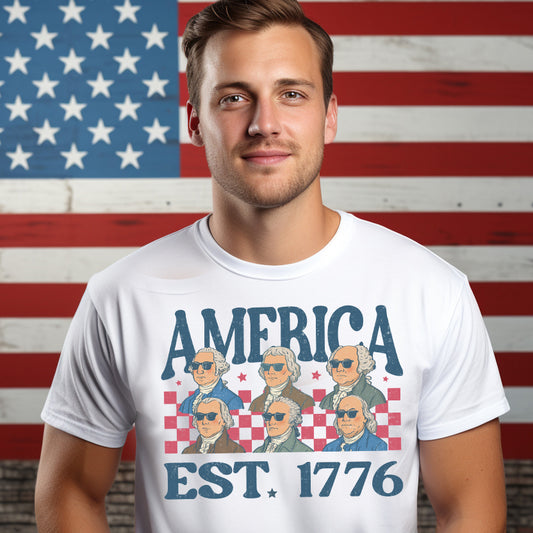 America Est. 1776- 11" wide DTF Transfer