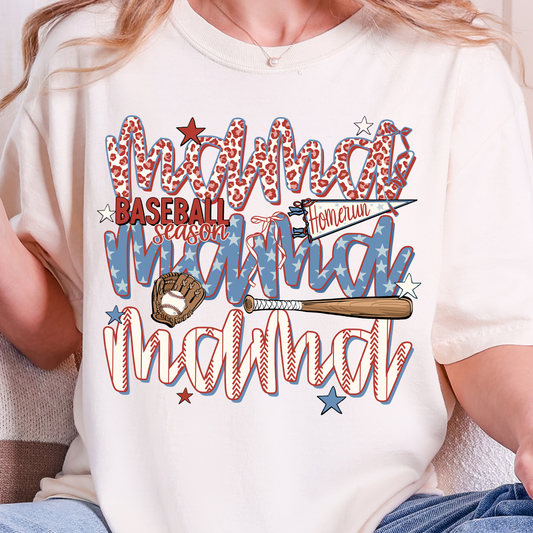 American Baseball Mama-Full Color DTF Transfer