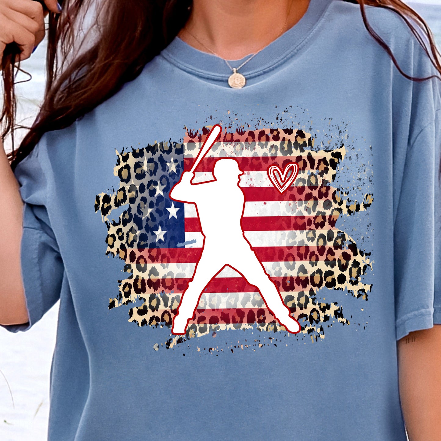 American Leopard Baseball-Full Color DTF Transfer