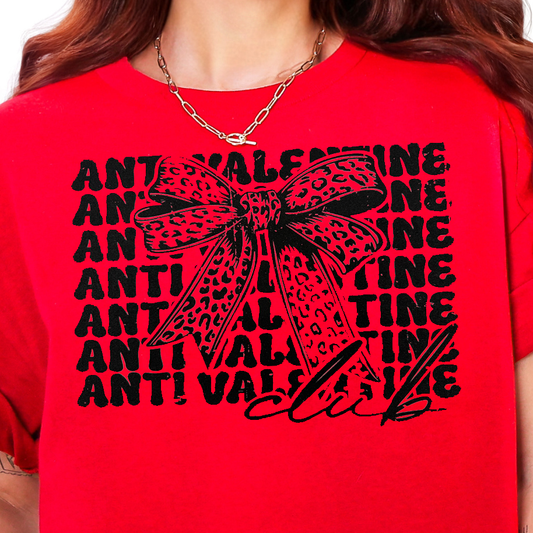 Anti-Valentine's Day- Single Color (black)- 11.5" wide Screen Print Transfer