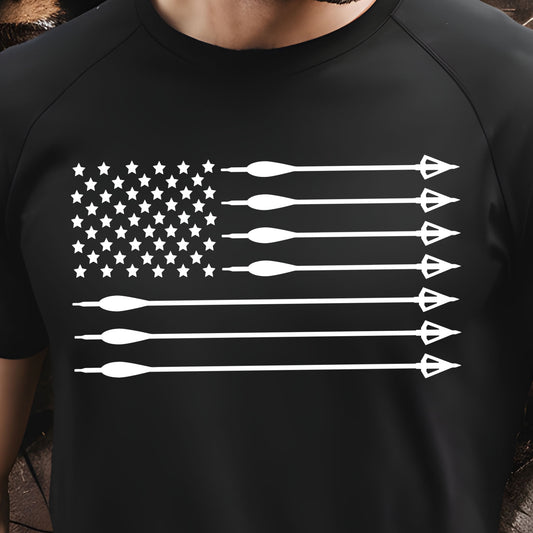 Arrow Flag-Single Color (white)- 11.5” wide Screen Print Transfer