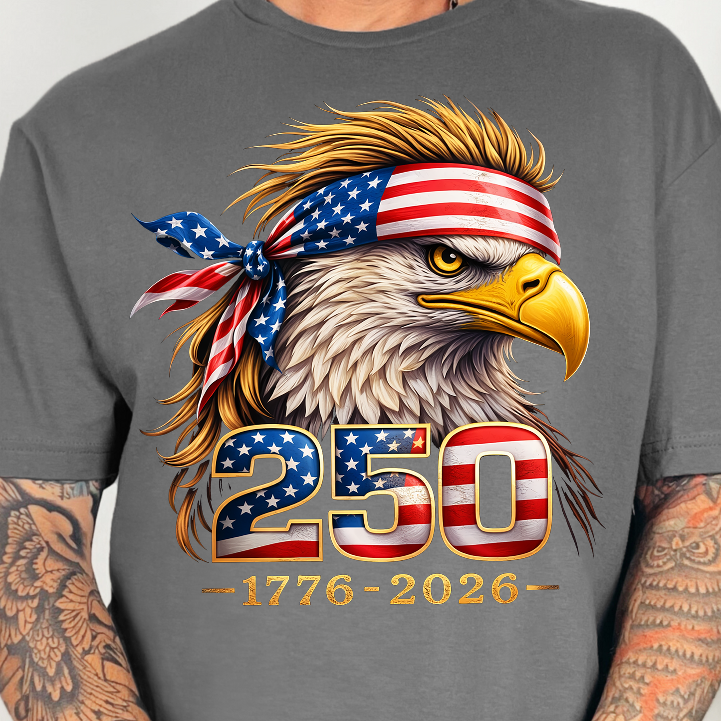 Bandana American Eagle 250 Years-Full Color DTF Transfer