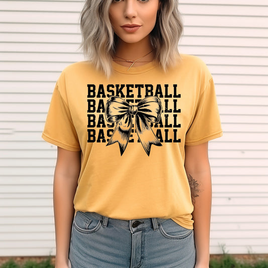 Basketball Coquette- Single Color (black)- 11.5" wide Plastisol Screen Print Transfer