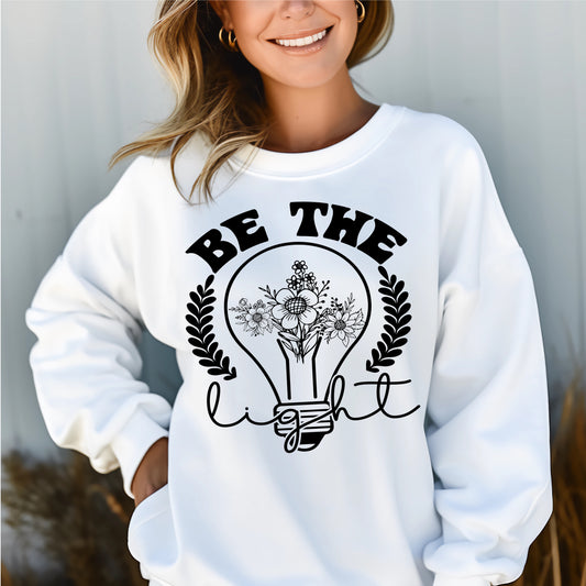 Be the Light- Single Color (black)- 11.5" wide Screen Print Transfer