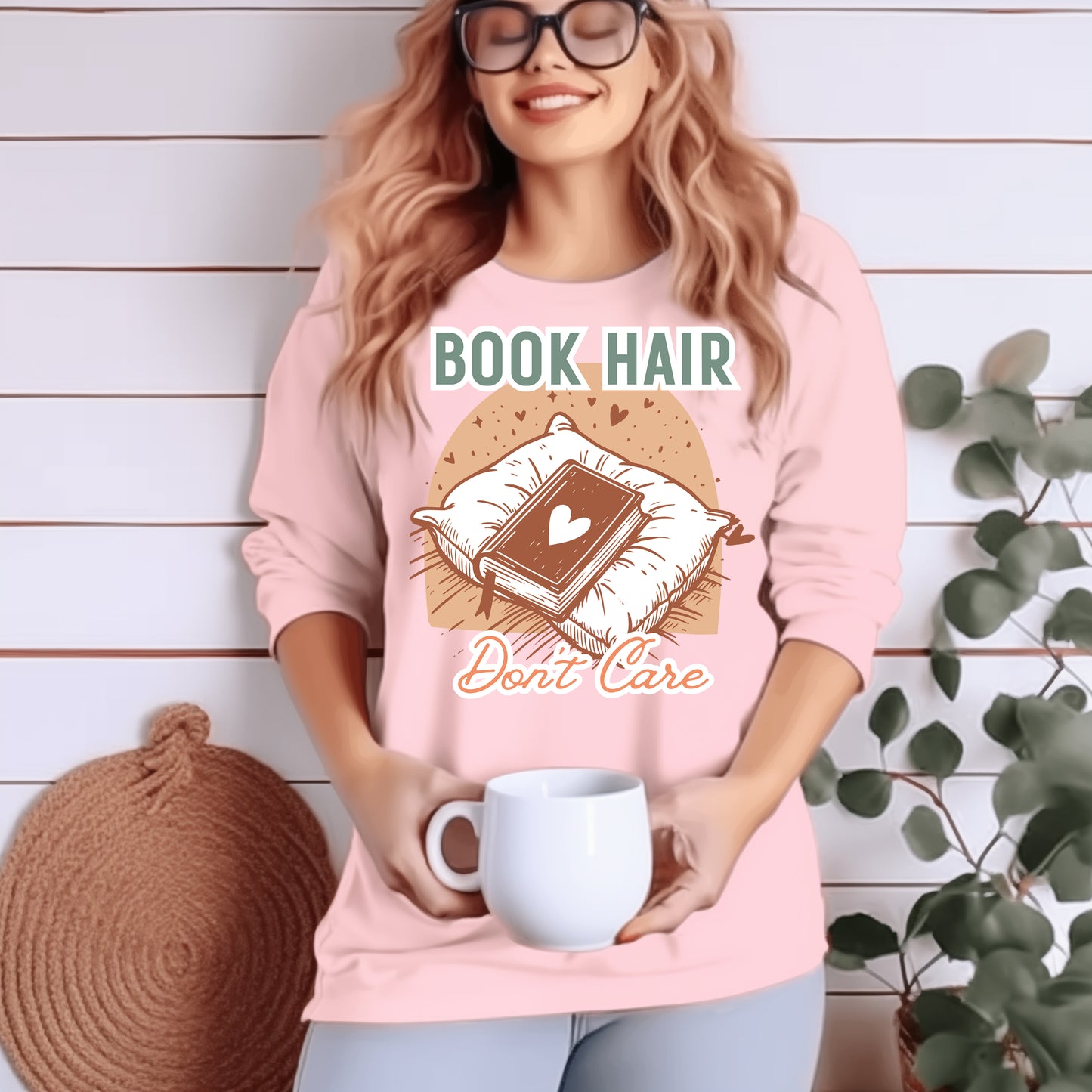 Book Hair, Don't Care- 11" wide DTF Transfer