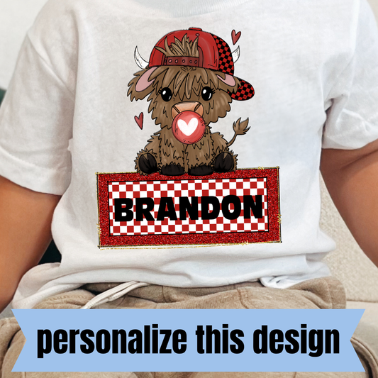 **PERSONALIZED CUSTOM** Boy Bubble Bunny- Full Color DTF Transfer