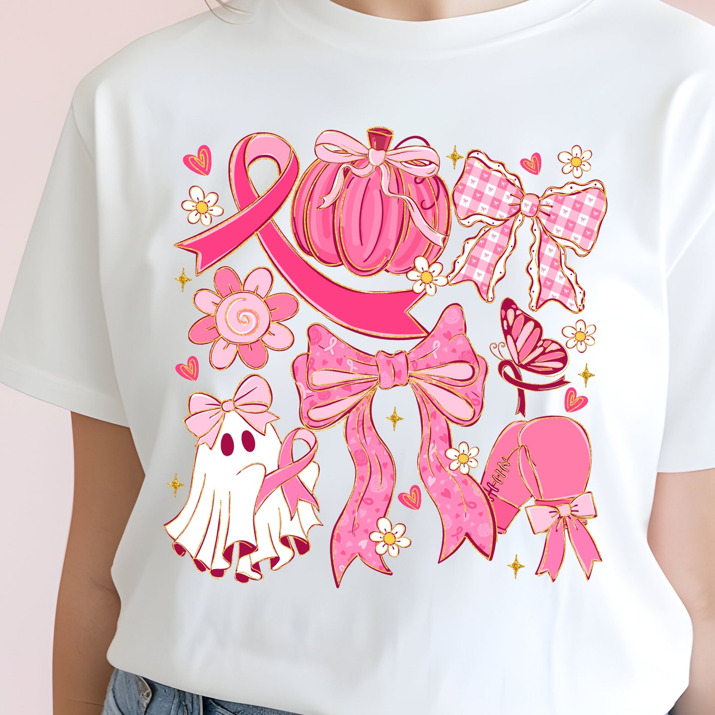 Boo Breast Cancer- 11” DTF Transfer