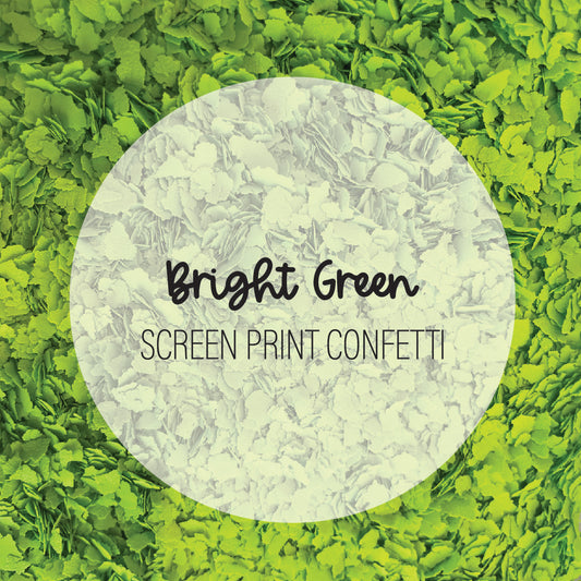 Bright Green Screen Print Confetti