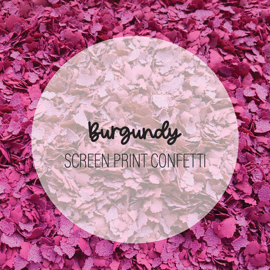 Burgundy Screen Print Confetti