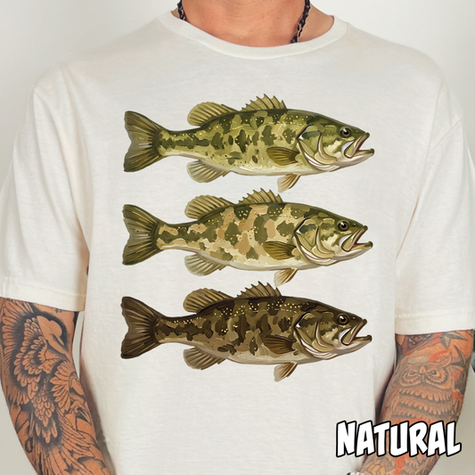 Camo Bass- Full Color DTF Transfer