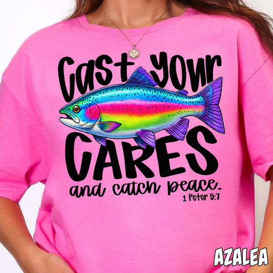 Cast Your Cares and Catch Peace-Full Color DTF Transfer