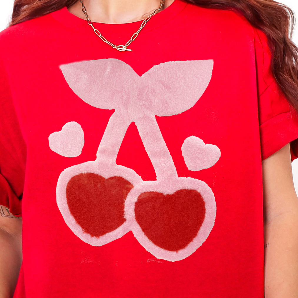 Cherries- 11" tall Fluffy Patch