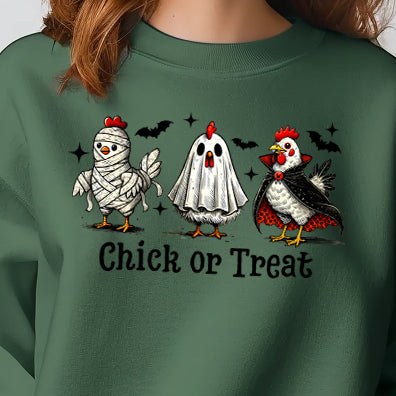 Chick or Treat- 11” DTF Transfer