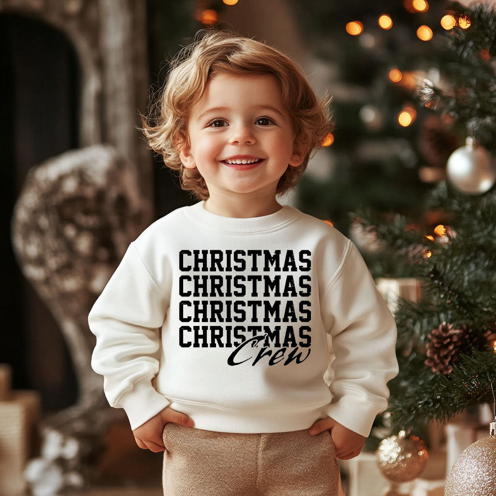 Christmas Crew (toddler)- Single Color (black)- 7" wide Plastisol Screen Print Transfer